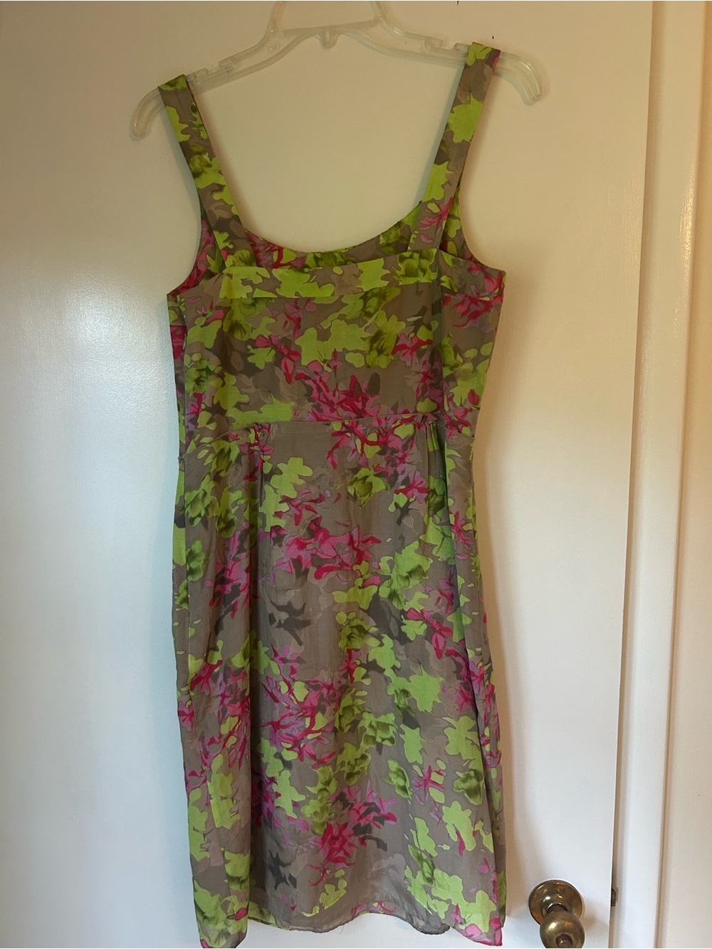 Floral Sleeveless Banana Republic  Summer beige, Pink & Lime dress